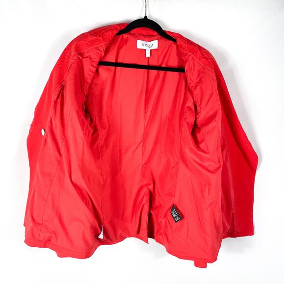 Derek Lam 10 Crosby Noah Blazer Red One-Button Jacket Cotton‎ Blend Sz 14 - Picture 13 of 14